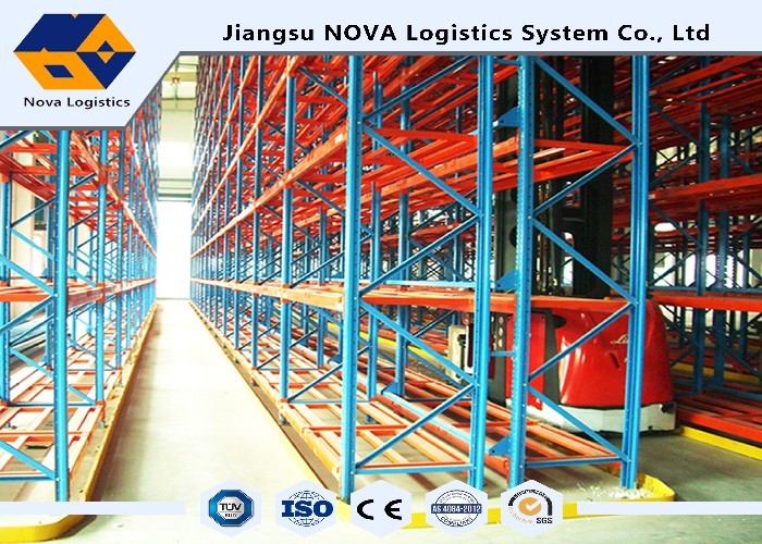 SS400 Conventional Galvanized VNA Pallet Racking For Textile Industry