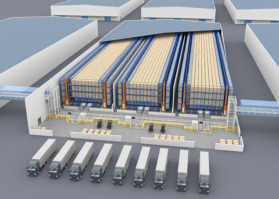 Industry Smart Lifting Automated Storage Rack Warehouse Systems With Control System
