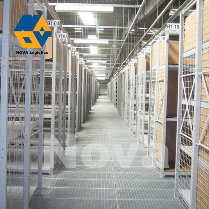 Multi Level Storage Mezzanine Steel Racking System Galvanized Flooring ...
