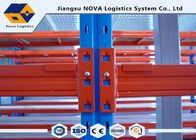 Double Deep Durable Push Back Pallet Racking Systems , Steel Warehouse Pallet Shelves Heavy Duty