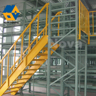 Warehouse Steel Galvanized Beams Mezzanine Rack Height Adjustable Yellow 1292 Ft²