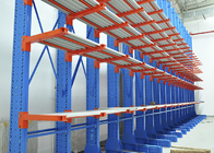 High Density Steel Frame Cantilever Storage Racks Powder Coated Pipe Industrial