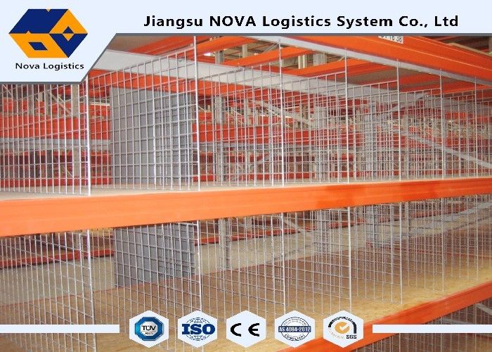 Double Deep Durable Push Back Pallet Racking Systems , Steel Warehouse ...