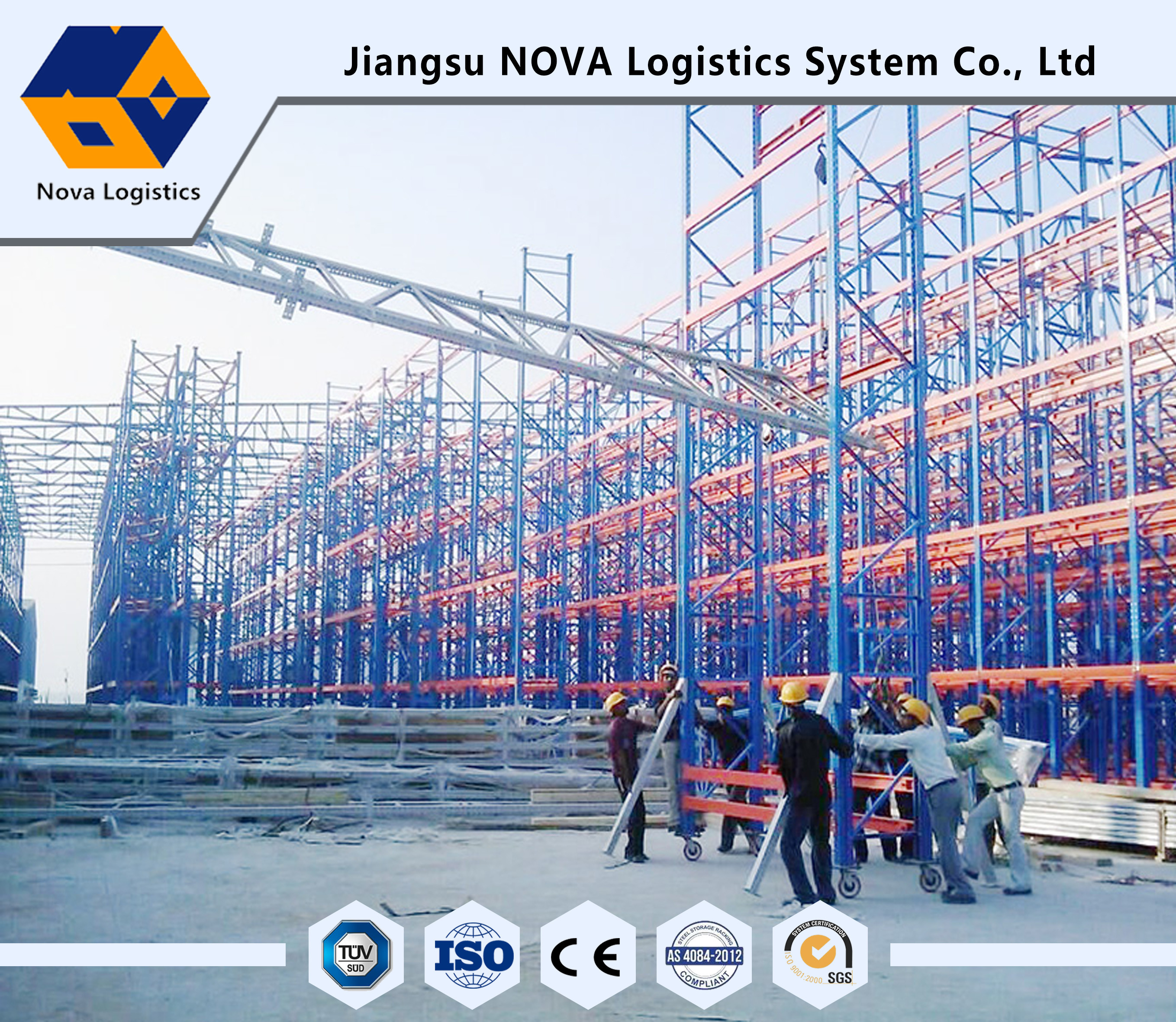 Prefabricated Construction Pallet Rack Accessories , Steel Structure Racking Support Building