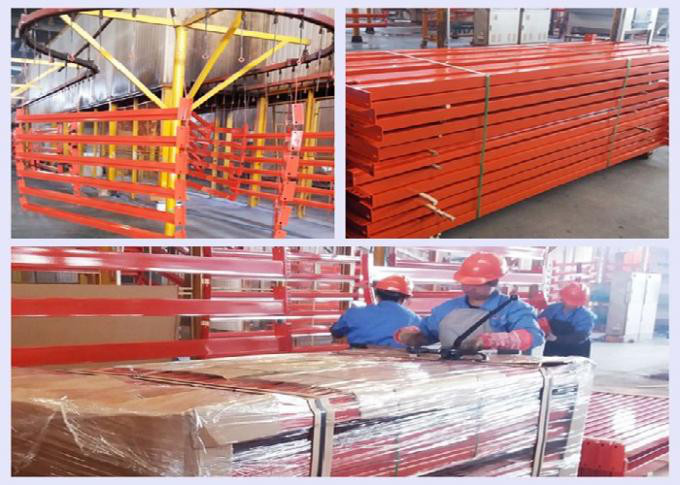 Heavy Duty Push Back Pallet Racking With Customized Color / Capacity ISO14001