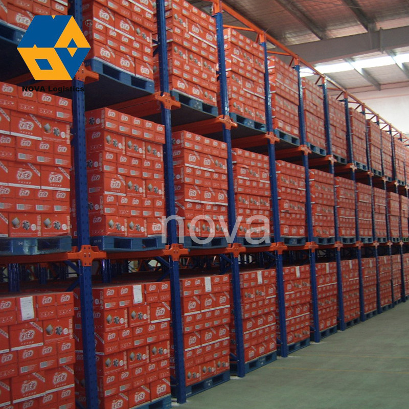 Blue/Yellow/Customized Color Drive Through Pallet Rack System 1.5-2.5m Width