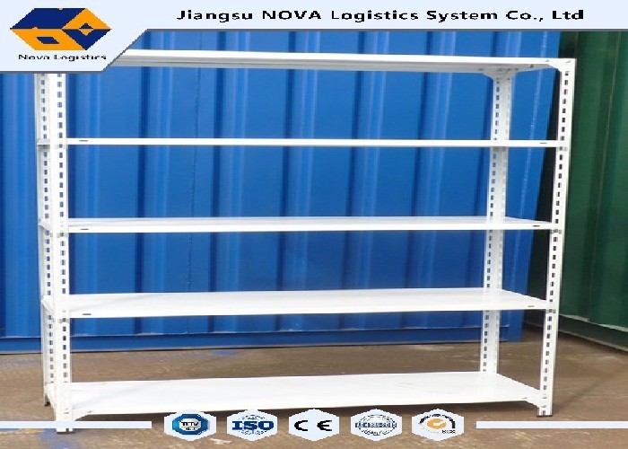 ISO14001 Middle Duty Rivet Boltless Shelving With Fully Painted Steel Frame