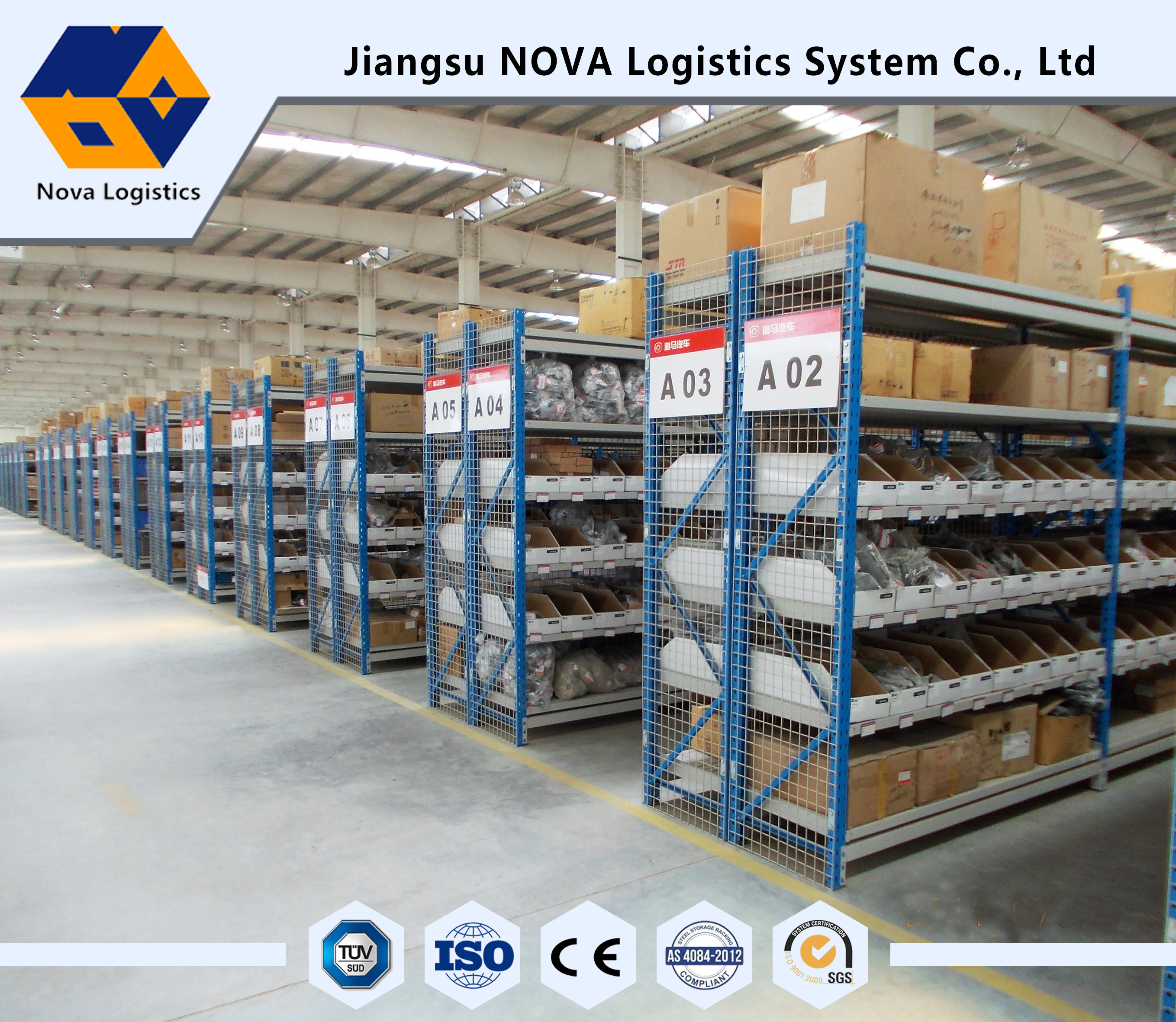 Long Span Metal Industry Selective Mobile Shelving Systems Medium Duty