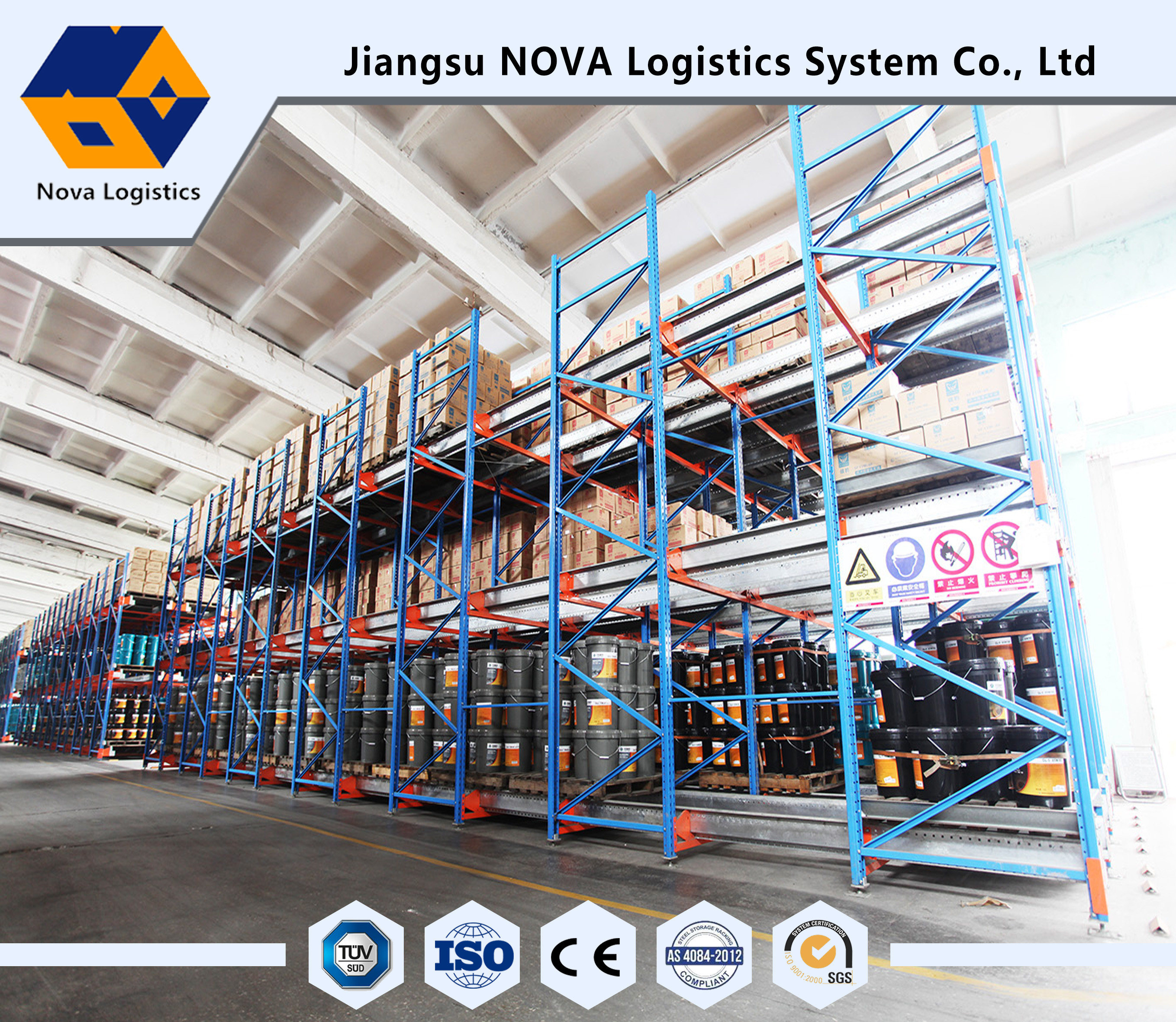 Capacity 1500kg Per Shuttle Pallet Racking For Logistic Distribution Centers