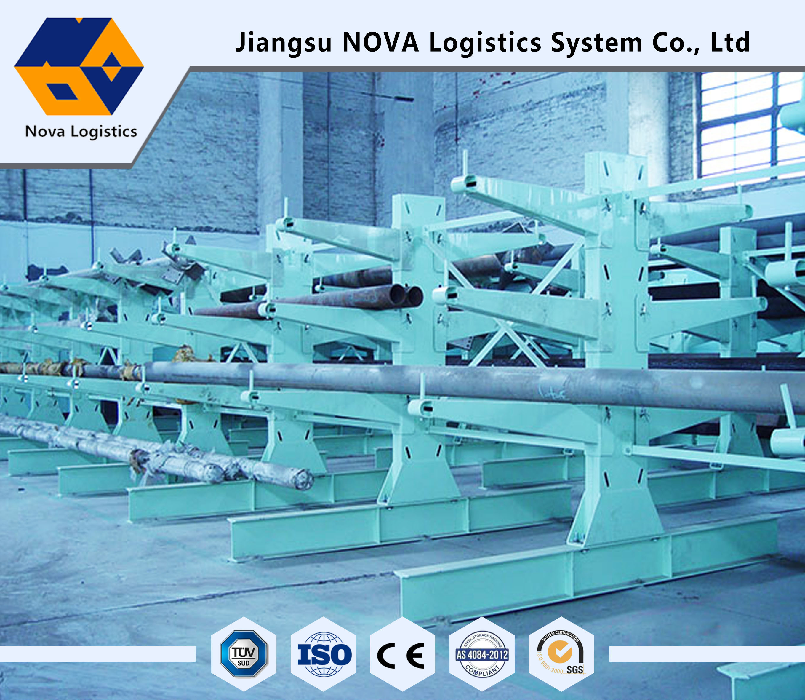 Heavy Duty NOVA Cantilever Storage Racks For Warehouse with Q235B Material