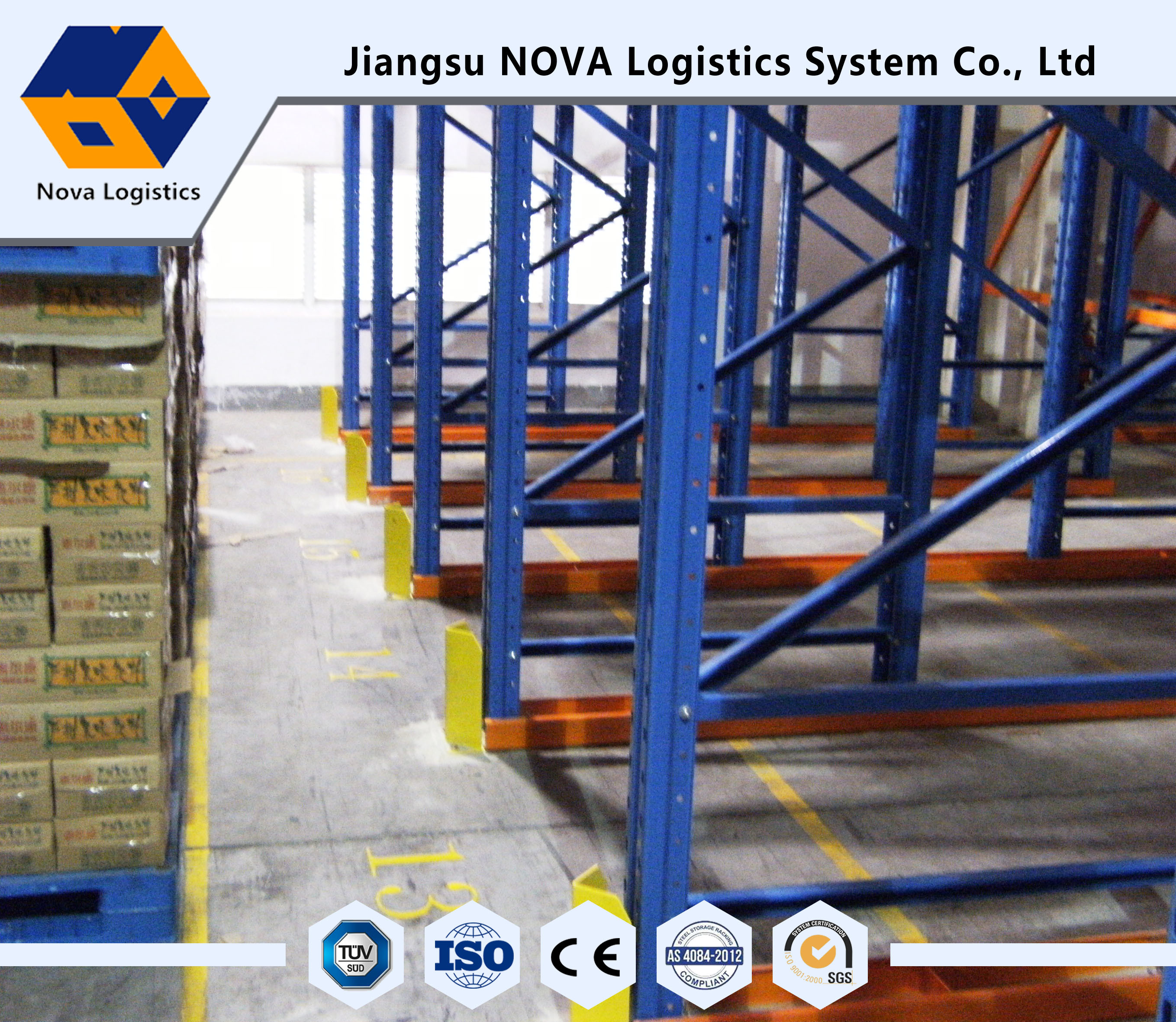 Professional Drive Through Pallet Racking Heavy Duty With Ce Iso Guarantee