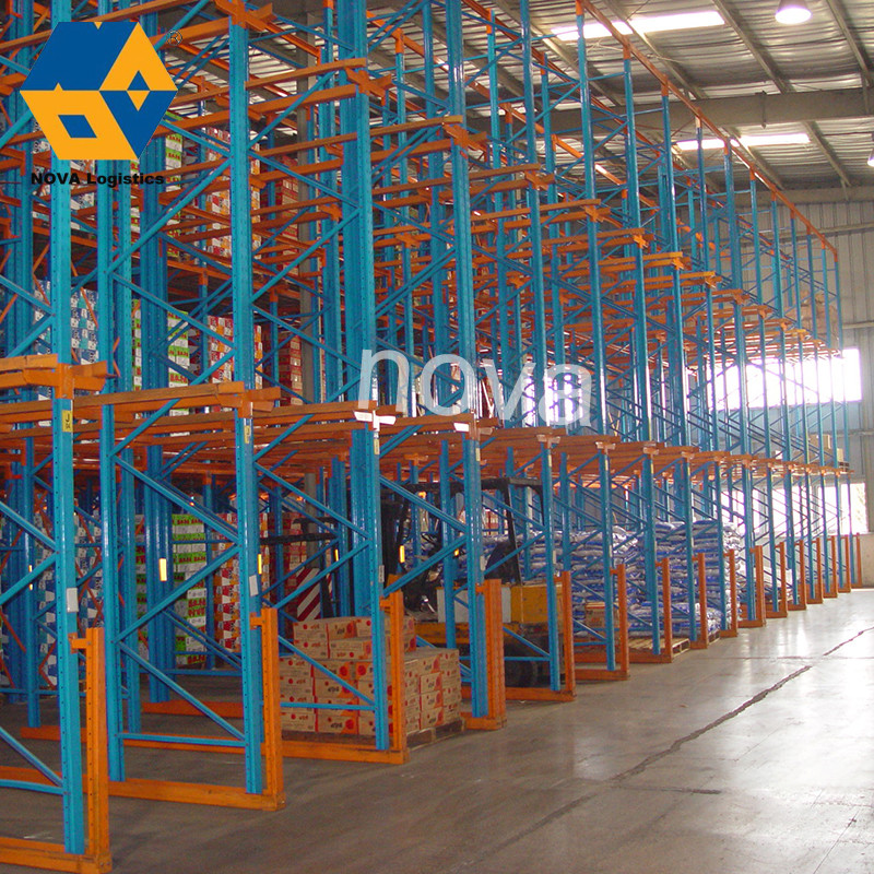 Heavy Duty Q235 Steel Drive in Pallet Racking System Adjustable Commercial 350kg