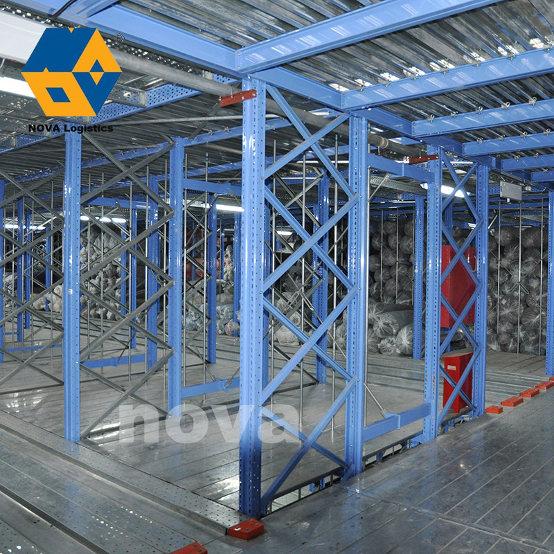 Warehouse Storage Platform Metal Mezzanine Floor Blue Multi Tier Heavy Duty