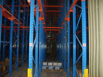 Q235 / 345 Warehouse Storage Drive In Pallet Racking Drive Through Racks For Cold Room