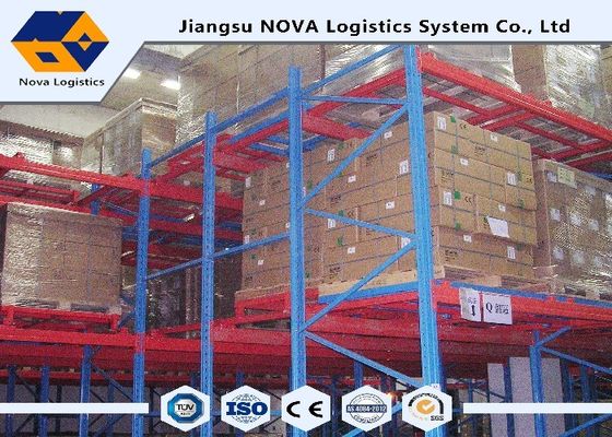 3000 Kg Max Load Material Handling Racks , Push Back Industrial Storage ...