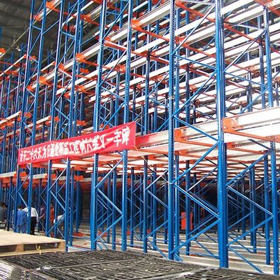 High Density Warehouse Racking System Heavy Duty 4 Way Pallet Shuttle Rack